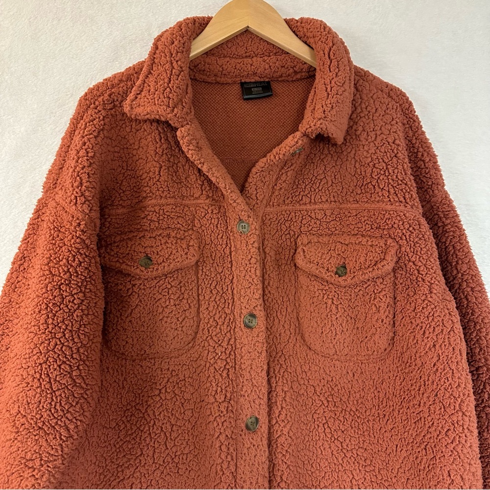 32 Heat Rust Sherpa Jacket size XL / XXL Women - Picture 2 of 13